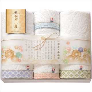 和布小紋　今治タオルセット　バスタオル２P＆フェイスタオル２P WFK-050