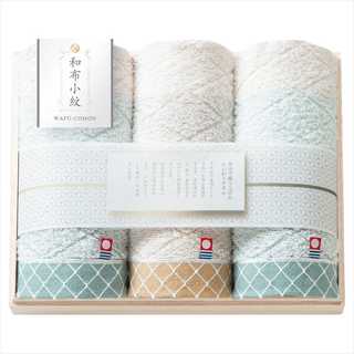 和布小紋　今治タオルセット（国産木箱入） KWFK-030K