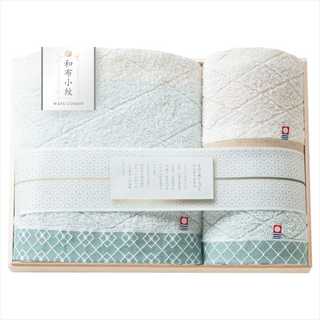 和布小紋　今治タオルセット（国産木箱入） KWFK-040K