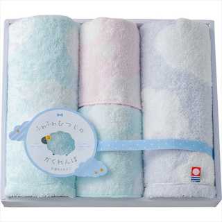 天使のふわもこ　ふわふわひつじ　今治タオルセット　ウォッシュタオル2P・タオルハンカチ2P FH-520