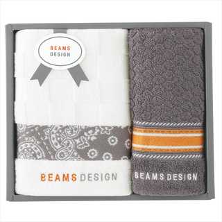 BEAMS DESIGN チェッカーバンダナタオルセット(グレー) 51-3139150GY