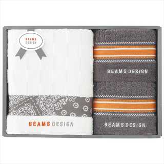 BEAMS DESIGN チェッカーバンダナタオルセット(グレー) 51-3139500GY