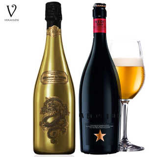 シャンパーニュ/DRAGON&TIGER ドラゴン ゴールド&イネディットビール 750ml