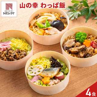 一力屋 飛騨 美濃白川 山の幸 わっぱ飯 詰め合わせ 4種セット