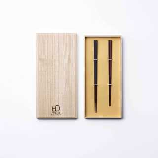 WDH ささめ箸 てなれ箸 夫婦箸 2膳セット 鉄木製