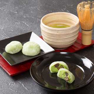 岐阜 「新杵堂」 抹茶ふわふわ&抹茶ムース大福
