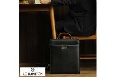 ダレスバッグ メンズ J.C HAMILTON 縦型ダレスバッグ ブラック 豊岡製 ビジネスバッグ 日本製 合皮 A4
