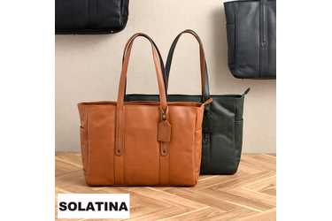 Lifeit メンズ トートバッグ 本革 ビジネス SOLATINA 14ポケット