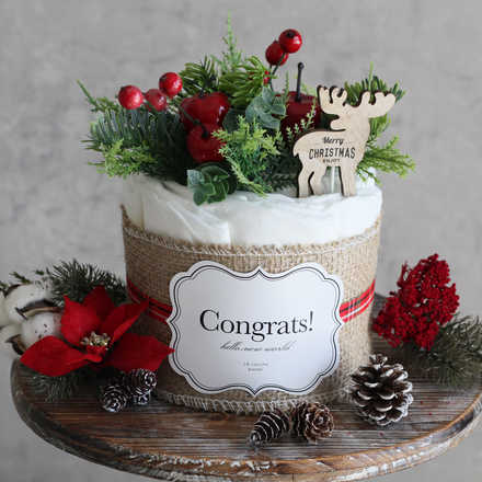 【クリスマス限定】オーガニックおむつケーキ