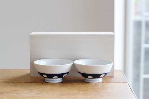 吉田水玉 ペアご飯茶碗