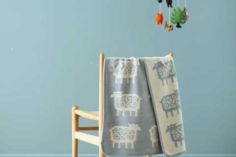 クリッパン シュニールコットン ミニブランケット ベングトのヒツジ