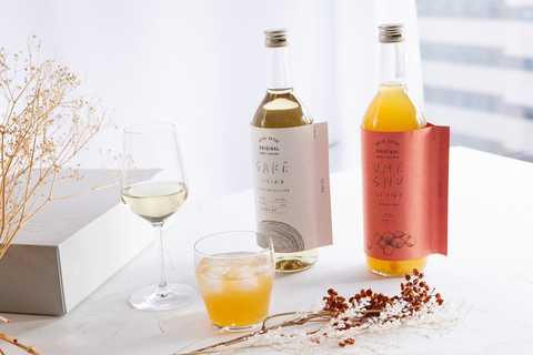 木の香り漂う 日本酒&梅酒のセット
