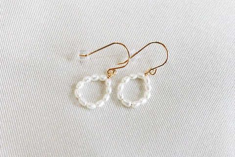 Knit ベビーパールイヤリングorピアス