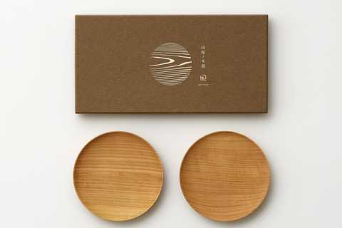 WDH 山桜ノ木皿2枚セット 取皿