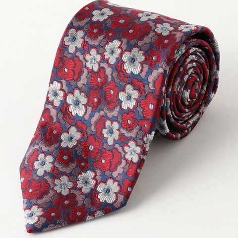 SILK A&H 8.0 FLOWER ネクタイ