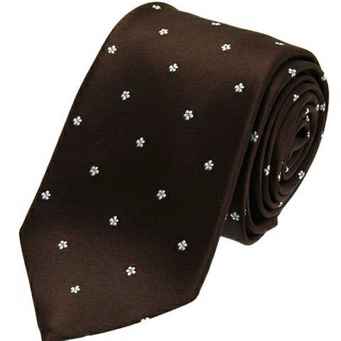 SD: サテン ワンポイント フラワーコモン ネクタイ