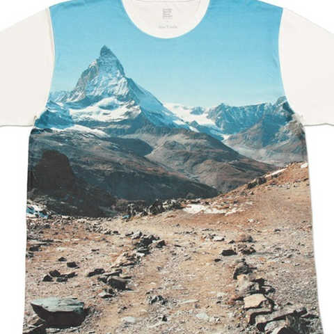 津田直Tシャツ/マッターホルンと道