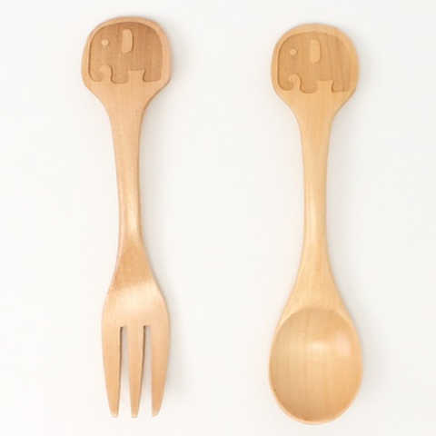 プチママン フォーク・スプーン エレファント