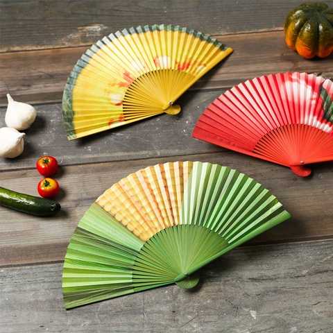 ベジタブル柄の扇子