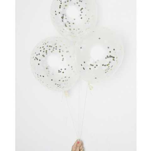 DIY コンフェッティバルーン ホワイト メタリック [KNOT&BOW/ノット＆ボウ]