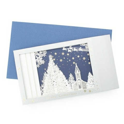 レーザーカット クリスマスカード