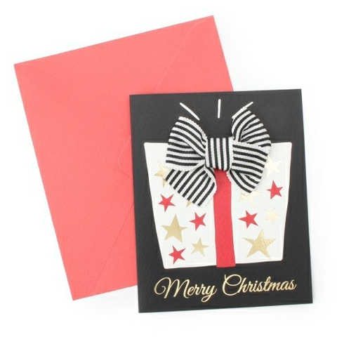 クリスマスカード(リボン)
