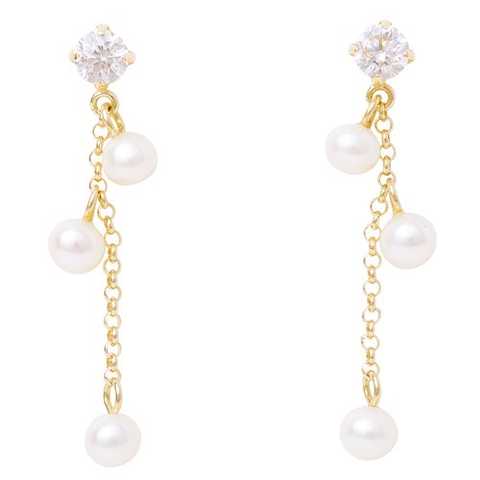 イエローゴールド ピアス SA-101PL-CB｜THE KISS