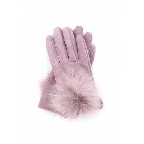 スエードファーグローブ