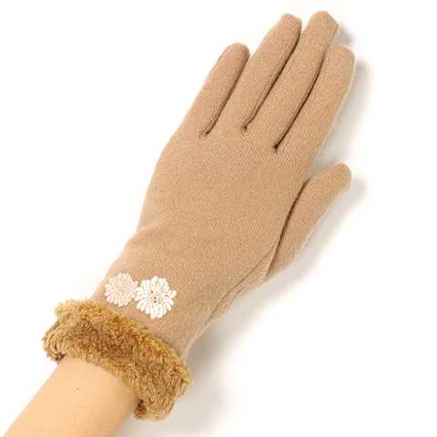 スマホ対応手袋　クリザンテームワッペン付