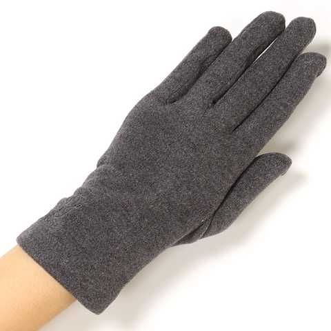 レディース手袋（ジャージ手袋）スマホ対応手袋　ポーチと手袋のセット企画