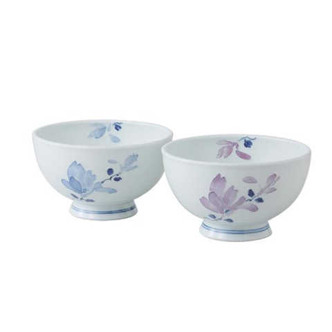 波佐見焼 辻が花 組飯碗