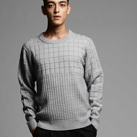 【マシンウォッシャブル】クルーネックニット