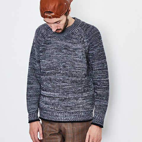 ミックスローゲージニット