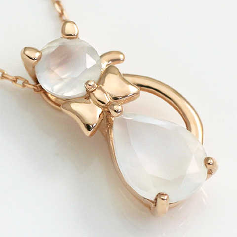 ムーンストーン ネックレス キャット