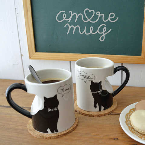猫 ペアマグカップ デコレ