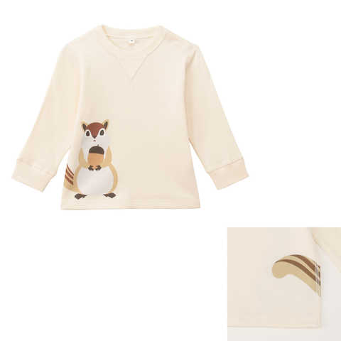 オーガニックコットン裏毛プリントトレーナー（ベビー）