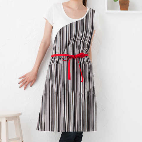 ワンショルダーミラノストライプエプロン