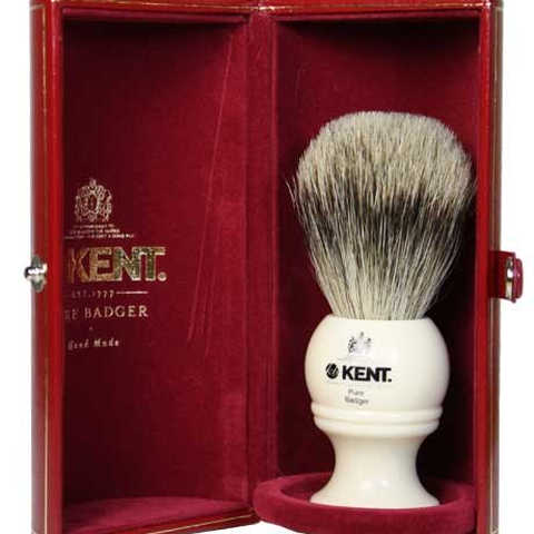GB KENT シェービングブラシ (Mサイズ) グレイアナグマ　BK2