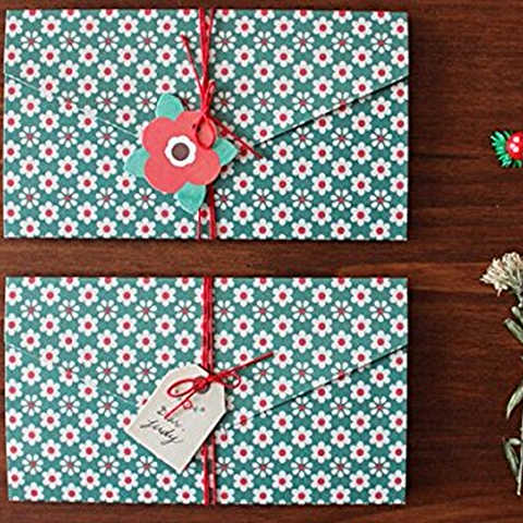 Aviva-Amanda 新作メッセージ カード 　グリーティングカード　Mini Letter　アンティーク　和風　６枚（プレゼント付き）