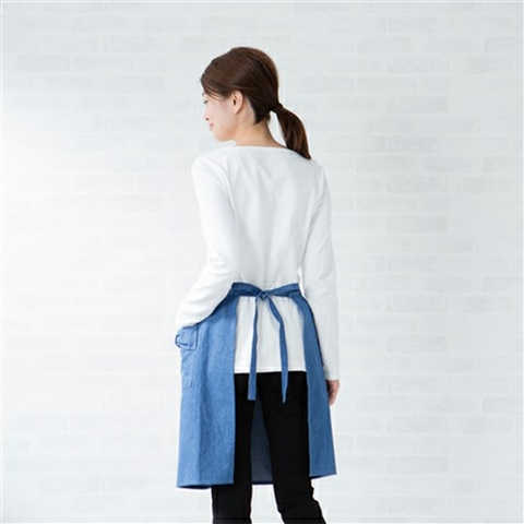 ブリム ショート エプロン ネイビー