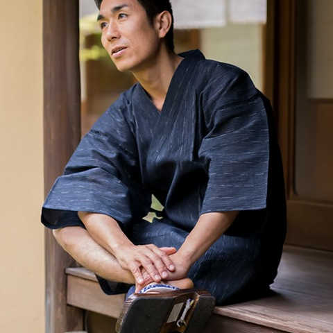 楊柳　綿麻甚平