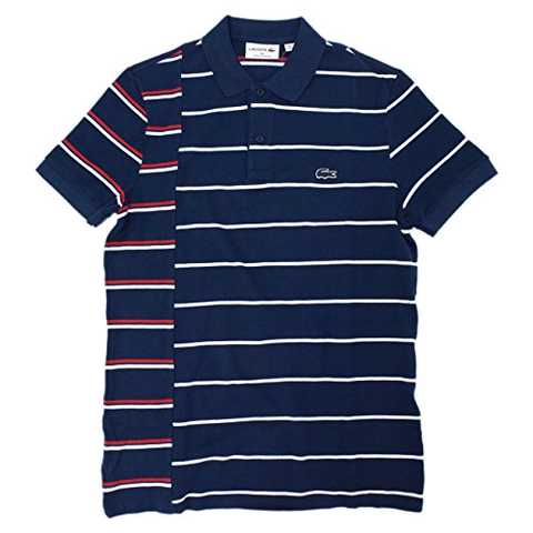 (ラコステ) LACOSTE ポロシャツ 半袖 メンズ PH2055 メイド イン フランス ピケ ラード レイ サイズ2(日本S) ネイビー(VU9)