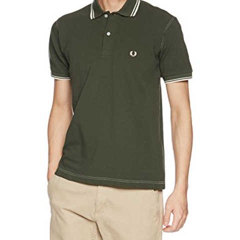[フレッドペリー]ポロシャツ OVER DYED PIQUE SHIRT メンズ F1678 46OLIVE (LAUREL LEAF DYED) UK S-(日本サイズM相当)
