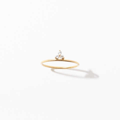 "mosaic" K10 ホワイトサファイア スタッズ リング