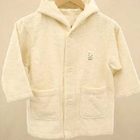 メイドインアース　ベビーパーカバスローブ（きなり）