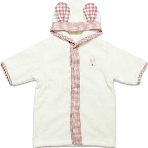 藤高 今治タオル バスローブ インフィーネ ベビー用 80 ピンク 着丈50cm