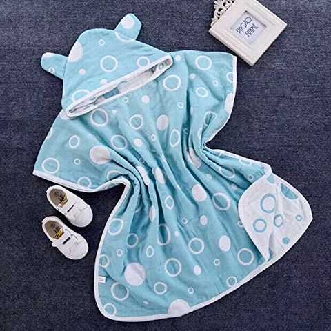 [GOODS]子供 ベビー キッズ フード付きタオル バスローブ バスタオル　お風呂 寝袋プールビーチ冷房対策出産お祝いギフト　70*65cm