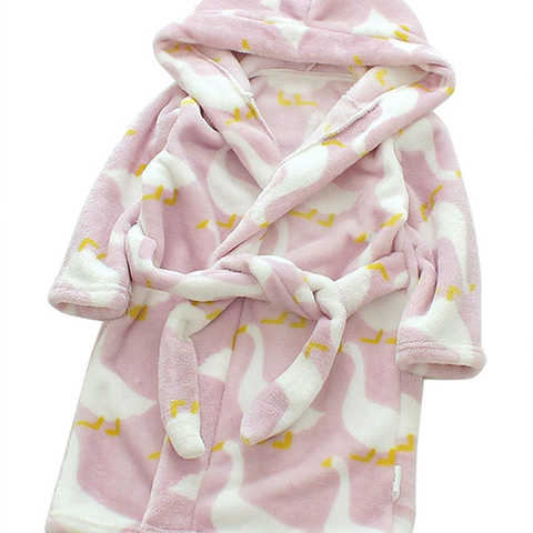 kookoohouse バスローブ 子供用 キッズ タオル ダウン フードつき 可愛い お風呂 出産祝い お風呂上げ 可愛い模様飾り 静電気防止 びりびりしない 小動物 男の子 女の子 多色 90CM