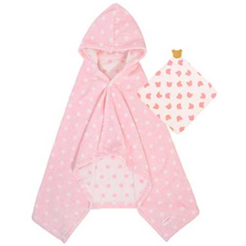 (ミキハウス)MIKIHOUSE バスポンチョセット ピンク 女の子 40-3808-674  ミキハウスファースト