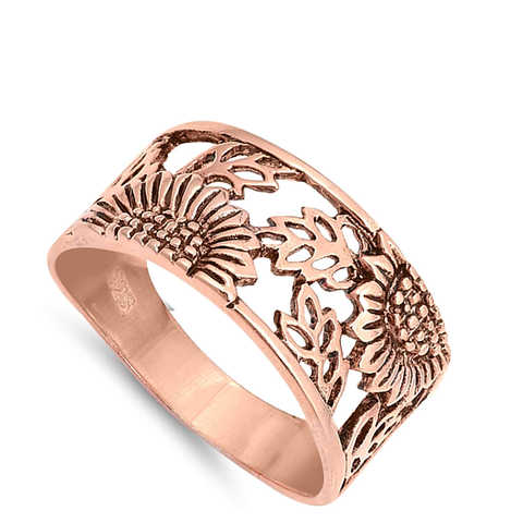 シルバーフィリグリーひまわりリング